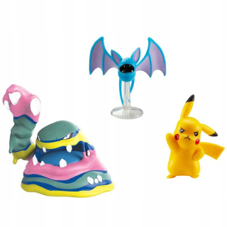 Pokemon: 3 figúrky - Aloloan Muk, Pikachu a zubatý