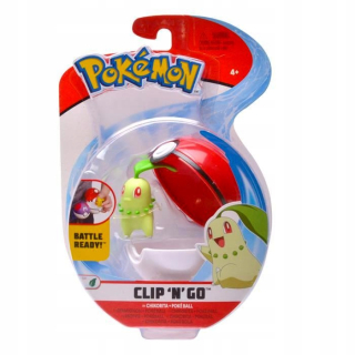 Pokémon - Pokemon Clip'N'Go Figúrka Pokeball CHIKORITA
