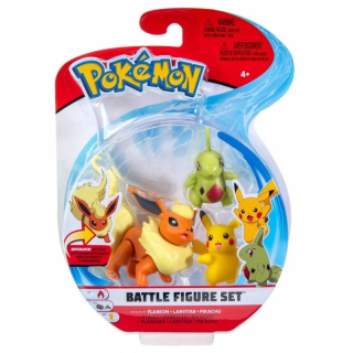 Pokemon figúrky Set freón Larvitar Pikachu 3 Pak