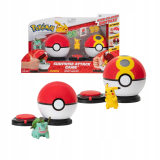Pokemon hra útoku prekvapenie Pikachu a Bulbasaur