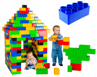 Stavebnica - Poľskí mega bloky Obrie tehla + kolesá 141 el.