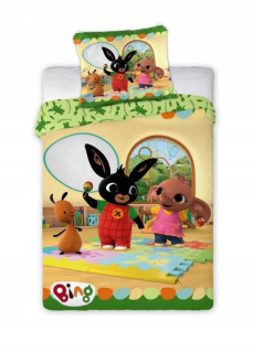 Detský set paplón, vankúš - Posteľná bielizeň 100x135 Bunny Bing 038 Bunny