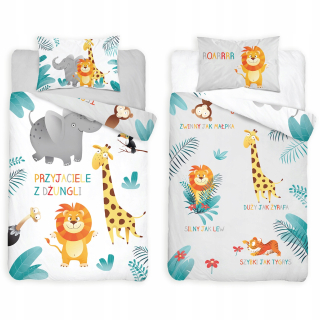 Detský set paplón, vankúš - Posteľná bielizeň 100x135 pre deti lev