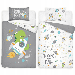 Detský set paplón, vankúš - Postieľka s postieľkou s ozdobou 100x135 špinavá ružová