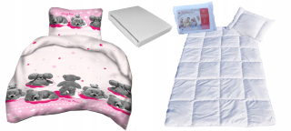 Detský set paplón, vankúš - Posteľná bielizeň 100x160 50x60 prikrývky dres 160x80 139