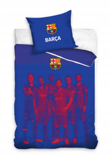 Detský set paplón, vankúš - Posteľná bielizeň 140x200 FC Barcelona FCB Barca Futbal