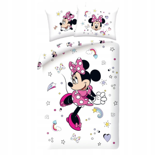 Detský set paplón, vankúš - Posteľná bielizeň 140x200cm Detská Minnie Disney Mouse