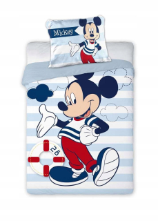 Detský set paplón, vankúš - Detská podstielka Cotton Mickey 100x135 2cz