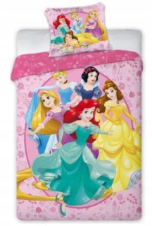 Detský set paplón, vankúš - Posteľná posteľná obliečka 160x200 princezná