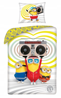 Detský set paplón, vankúš - Posteľná bielizeň Minionki 140x200 Minions Bob Kevin Stuart