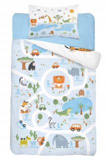 Detský set paplón, vankúš - Detská obliečka 90x120 pre autá