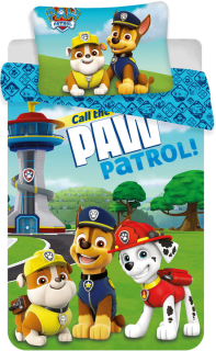 Paw Patrol - Bavlnené obliečky 100x135 psy hliadka labky psov