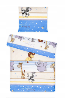 Detský set paplón, vankúš - Bavlnená posteľná bielizeň 90x120 Bing Bing Rabbit 123