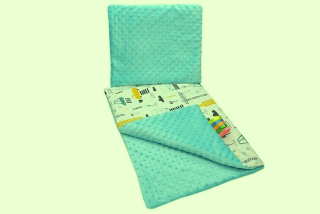 Perinky do kočíka - Posteľ pre kočík 55x75 City Minky Mięta 2 El.