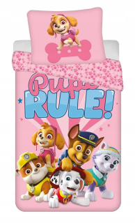 Paw Patrol - Detská posteľná bielizeň 140x200 PSI Patrol Paw Sky