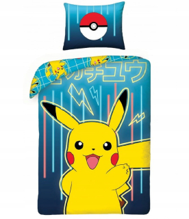 Licenčná posteľná bielizeň 160x200 Bajkowa Pokemon Pikachu