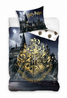 Detský set paplón, vankúš - Bavlnená licencia posteľná bielizeň 160x200 Harry Potter