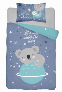 Detský set paplón, vankúš - Detská obliečka 100x135 koala lenivá bavlna