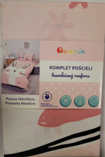 Detský set paplón, vankúš - Detská posteľná bielizeň 100% bavlna 100x135