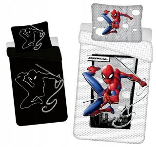 Detský set paplón, vankúš - Posteľná bielizeň v tmavom 140x200 Spiderman
