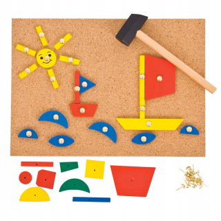 Przybijanka s kladivami TABLE korkových Bigjigs