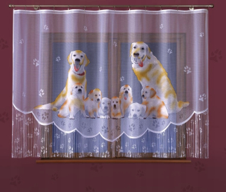 Detské záclony - Psy Dogs Golden Goldenne Curtains 300x170