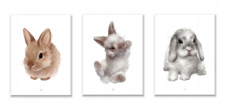 Obráz do detskej izby - Flogged Bunnies na plátne A3 30x40 pre dieťa