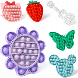 Push Bubble Pop Je Fidget Zmyslové Toy 6 ks