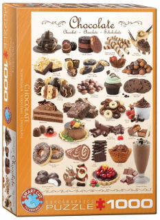 Puzzle 1000 Cukrovinky čokoládové sladkosti