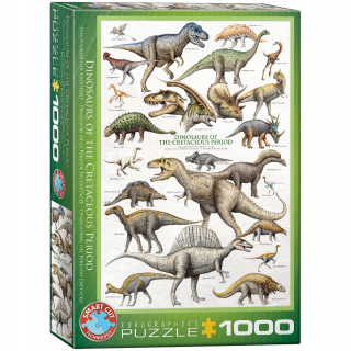 Puzzle 1000 Dinosauri z kriedového obdobia 6000-00