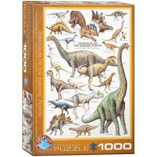 Puzzle 1000 dinosaurov z Jurského Doba Eurogr