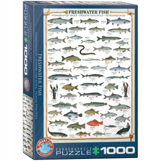 Puzzle 1000 sladkovodné ryby 6000-0312 Eurographic