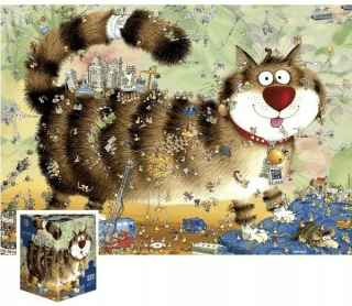 Puzzle 1000 Cat život (puzzle + plagát), Degano