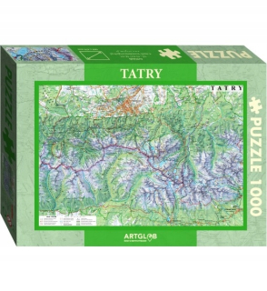 Puzzle 1000: Tatry - Turistická mapa 1:50 000