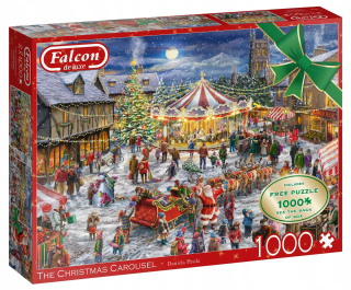 Puzzle 2x1000 Falcon Vianoce Vianočné Carousel