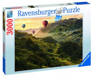 Puzzle 3000 Ryžové terasy v Ázii