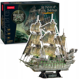 Puzzle 3D LED Bludný Holanďan loď Cubc Fun