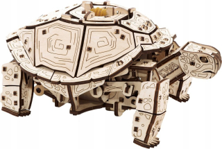 Mechanický drevená korytnačka puzzle