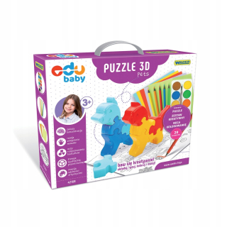 Stavebnica - 3D puzzle skladačky kreatívne darček Zvieratá