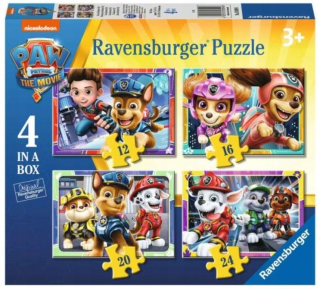 Psím hliadka 4v1 puzzle videa 12/16/20/24 4 v 1