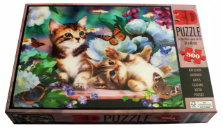 Puzzle 500 3d Howard Robinson mačky mačka mačiatka