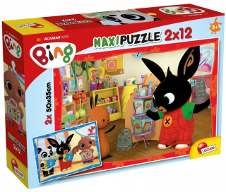 Zajačik Bing - Puzzle Bing 2x12 prvky v škole