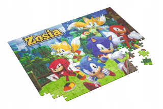 Puzzle pre Fan Sonic s názvom pre darček