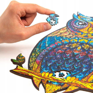 Drevené puzzle pre dospelých Premium Owl A3