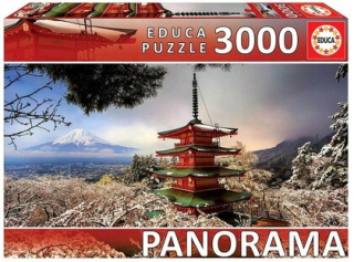 Puzzle Educa 3000 Fuji & pagody