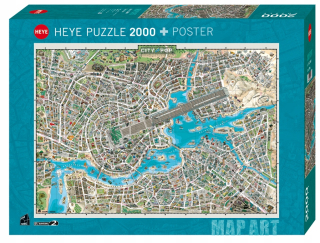 Heye Puzzle 2000el, City Music (Puzzle + plagát)