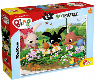 Zajačik Bing - Puzzle Liscia Bing 24el Maxi 70x50cm Natura