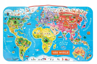 Magnetické puzzle World Map 7+ Janod