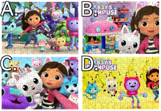 Darček Puzzle Kocie Chata Gabi 252 EL. Vzory!