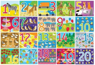 Logické Numbers 1-20 poschodie 20 EL. BJ559 Bigjigs